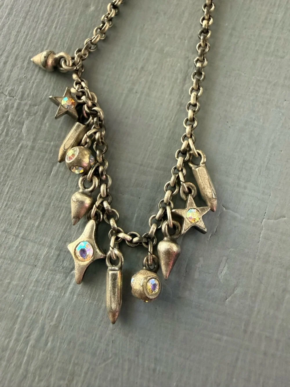 Myka Silver Tone Charm Bracelet